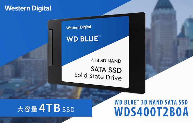 3D NANDを搭載した大容量4TB SSD WD Blue™ 3D NAND SATA SSD