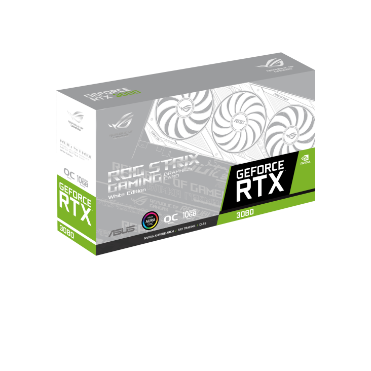 RTX3080 ASUS ROG STRIX WHITE NVIDIA BOXスマホ/家電/カメラ