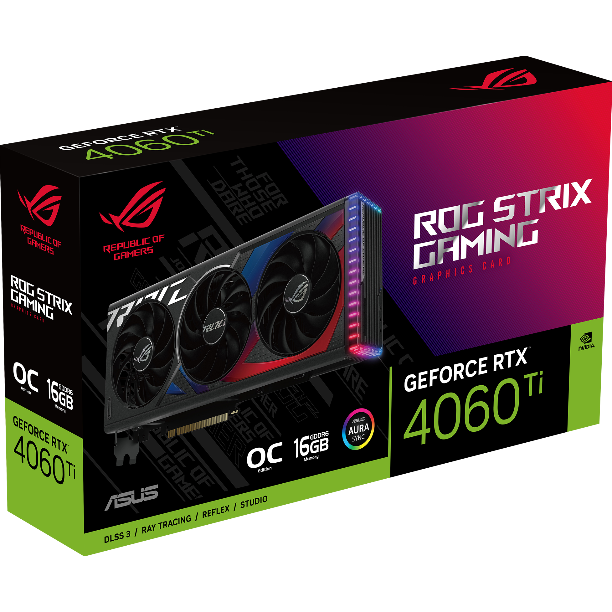 ROG-STRIX-RTX4060TI-O16G-GAMING ― GeForce RTX™ 4060 Ti 搭載3連