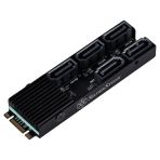 SST-ECS07 ― 5ポート SATA Gen3 6Gbps 非RAID M.2 PCIeストレージ拡張カードの写真